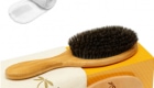 100% Boar Bristle Hair Brush Set. Soft Natural Bristles for Thin and Fine Hair 1