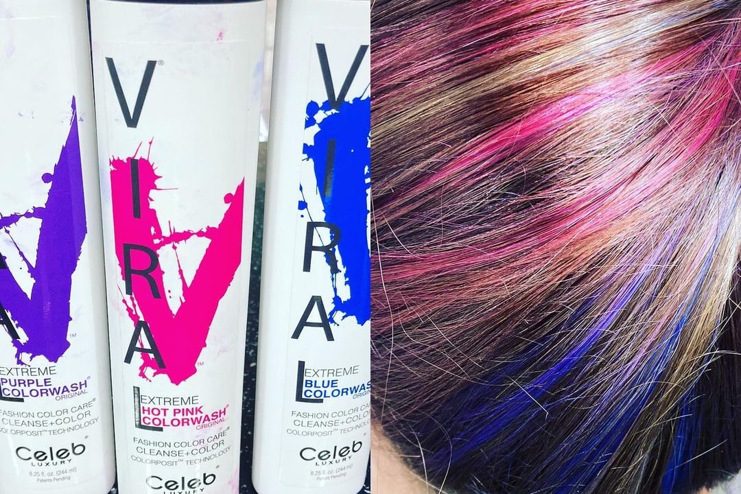 hair after Celeb Luxury Viral Colorwash